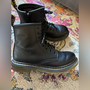 Dr. Martens Black Leather Lace-Up Boots